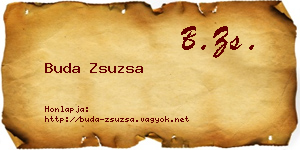 Buda Zsuzsa névjegykártya